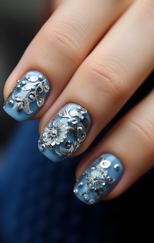 acrylic winter nails