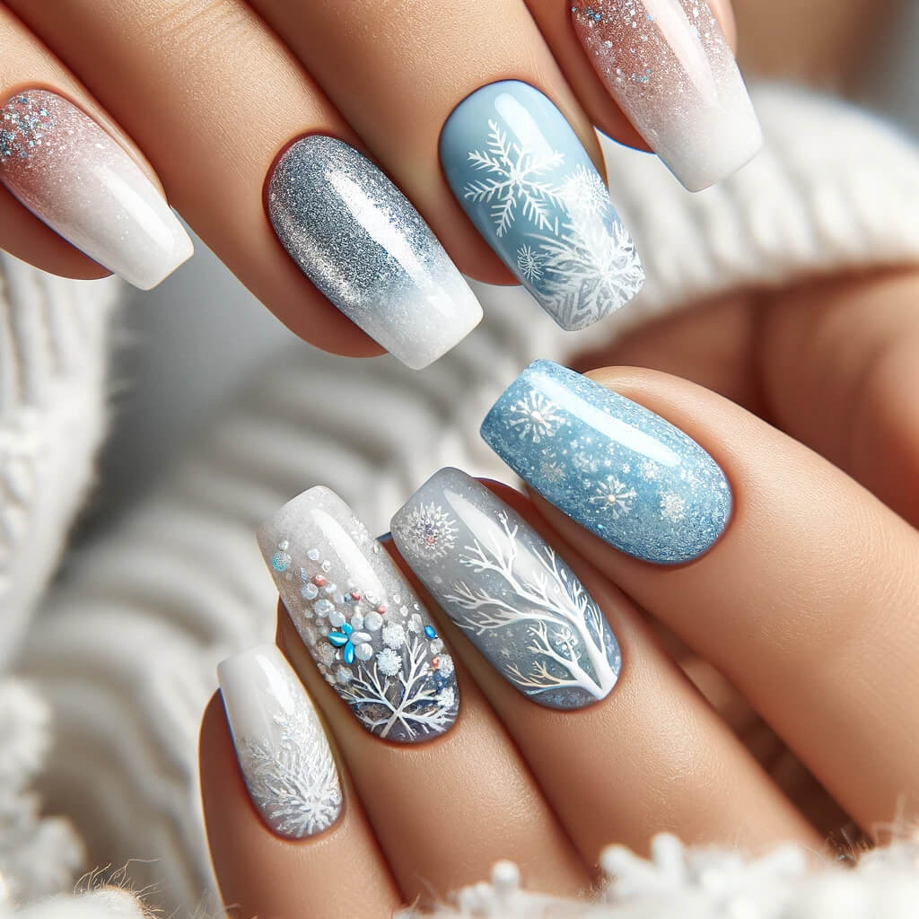 Pretty winter nails