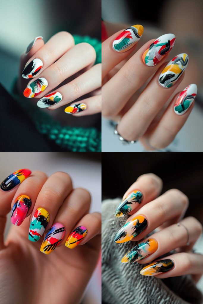 Abstract Art Spring Nail Trends