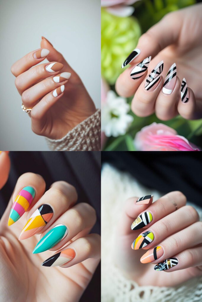 Geometric Shapes - Spring Nail Trends