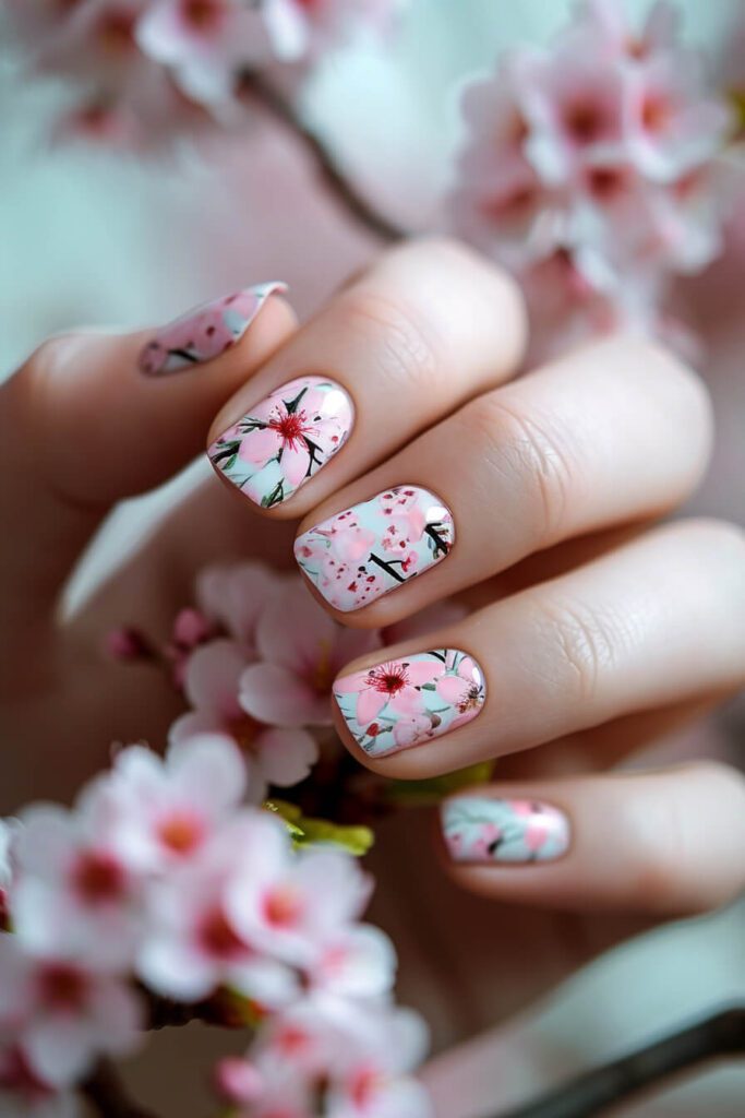 Sakura Whisper: Elegance of Spring Nails