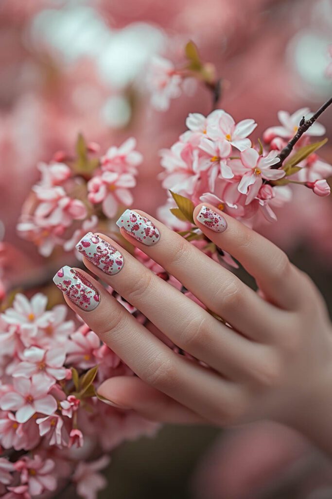 Pink Petal Rain: Delicate Spring Nails