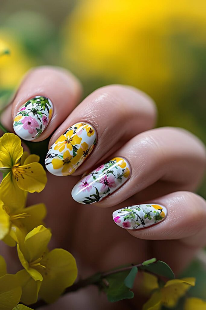 Vibrant Meadow: A Symphony of Spring Nails