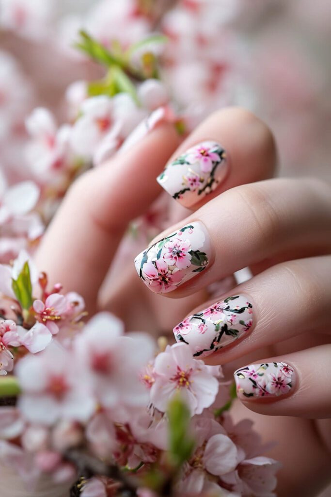 Cherry Blossom Serenade: Delicate Spring Nails