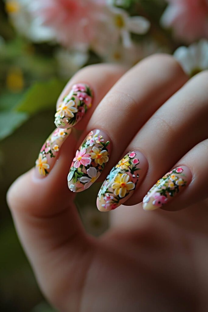 Floral Fiesta: Lush Spring Nails