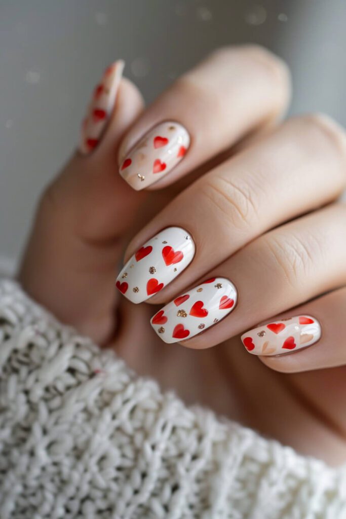 Amour Confetti: Playful Valentine's Day Nails