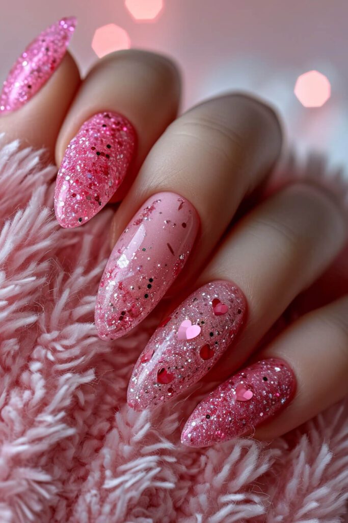 Sweetheart Sparkle: Valentines Day Nails
