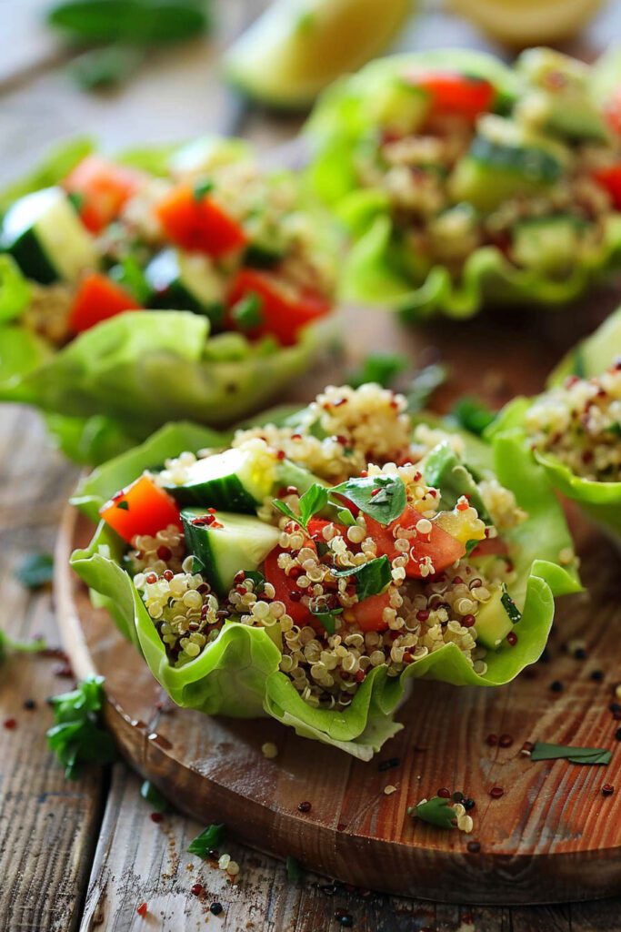 Quinoa Salad Cups - Healthy snack ideas