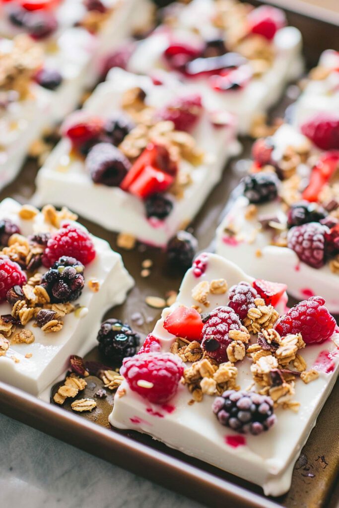 Frozen Yogurt Bark - Healthy snack ideas