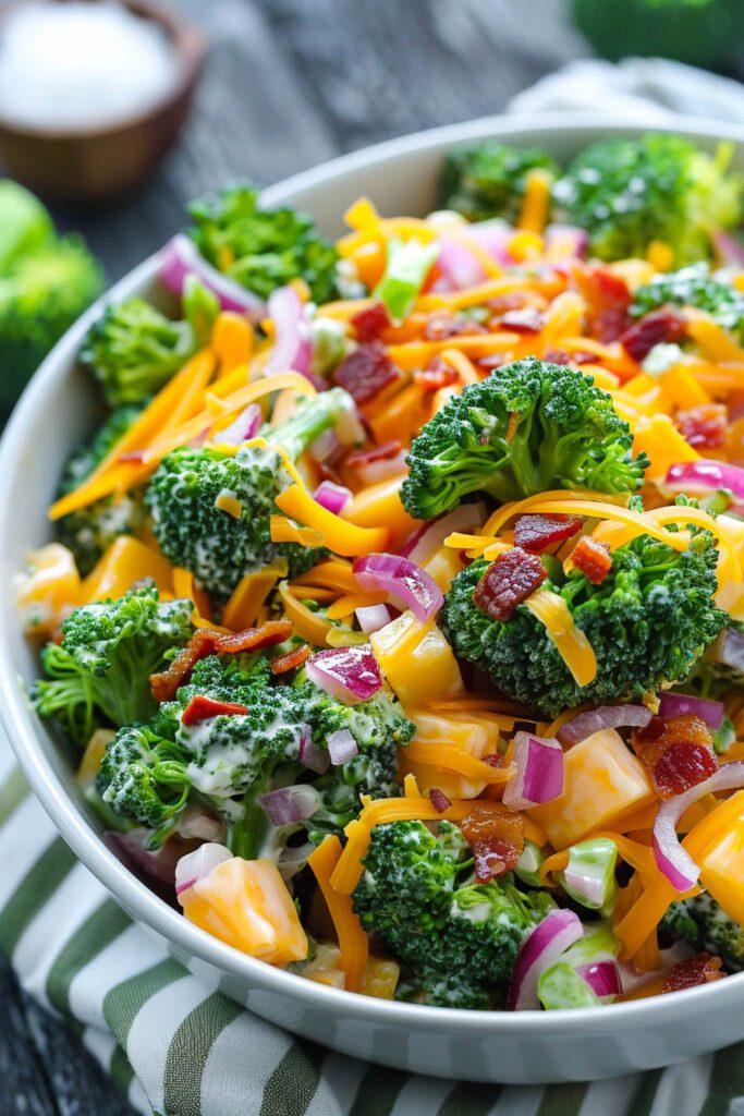 Broccoli and Cheddar Salad - Healthy Salad Recipes