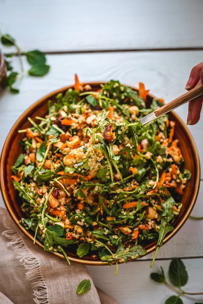 Moroccan-Inspired Carrot & Chickpea Salad - salad recipes
