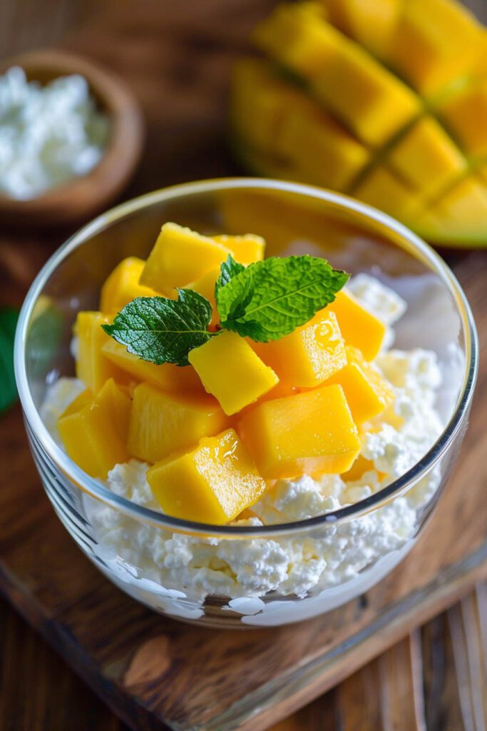Mango and Cottage Cheese - Healthy snack ideas