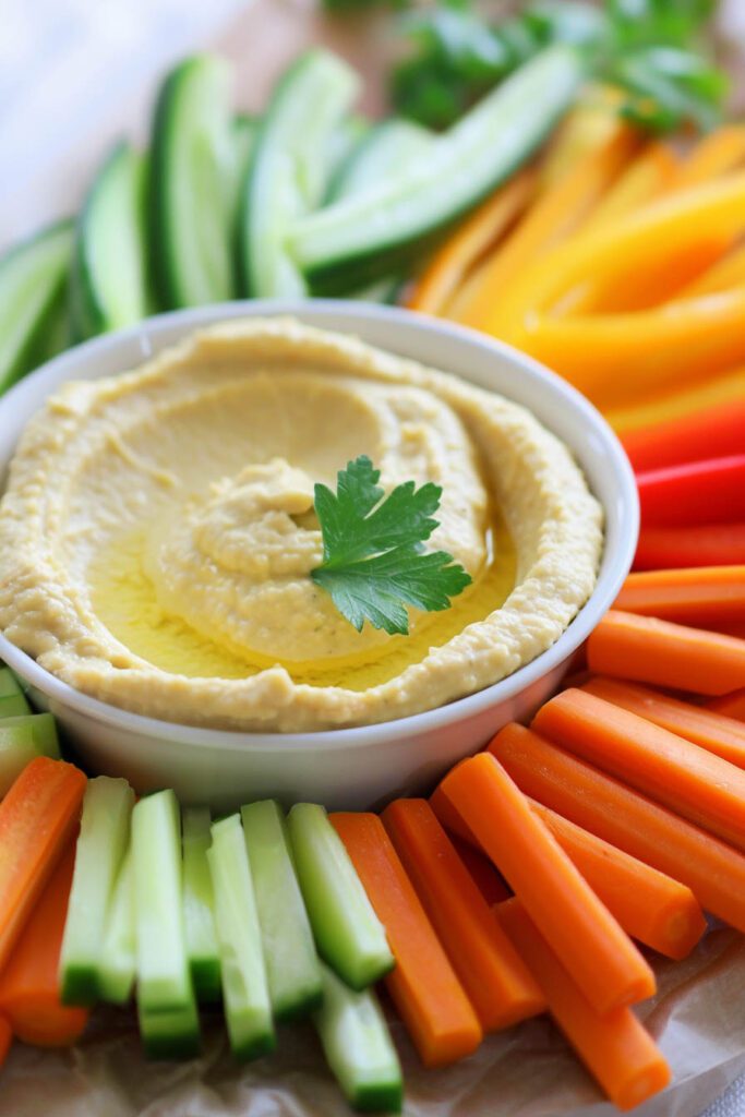 Veggie Sticks with Hummus - Healthy snack ideas