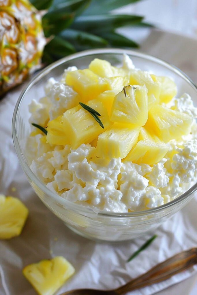Cottage Cheese and Pineapple - Healthy snack ideas