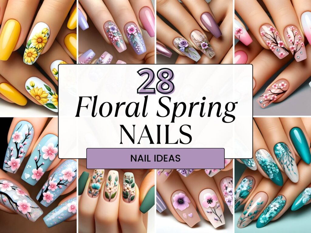 Floral spring nails