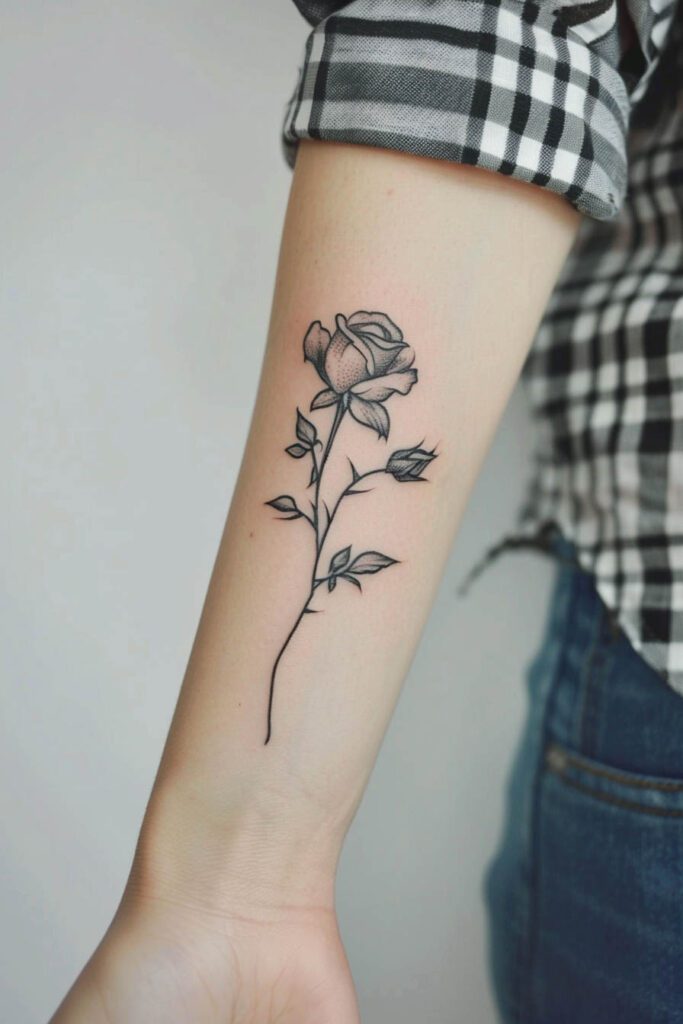 Rose Tattoo - flower tattoo ideas