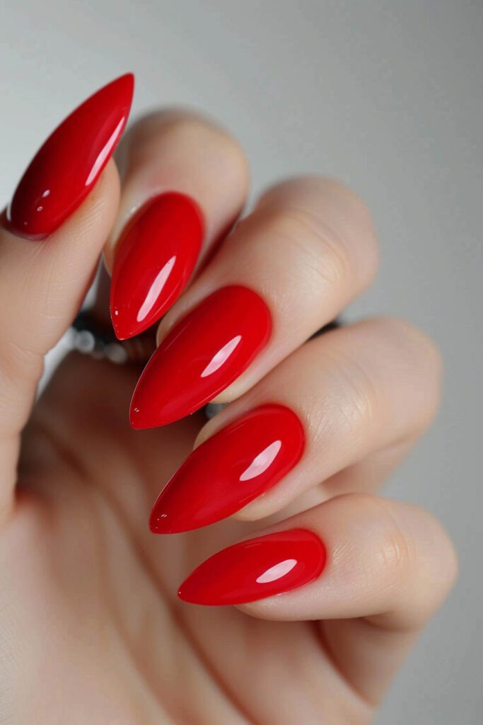 red - acrylic nail ideas