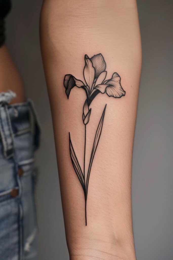 Iris Tattoo - flower tattoo ideas