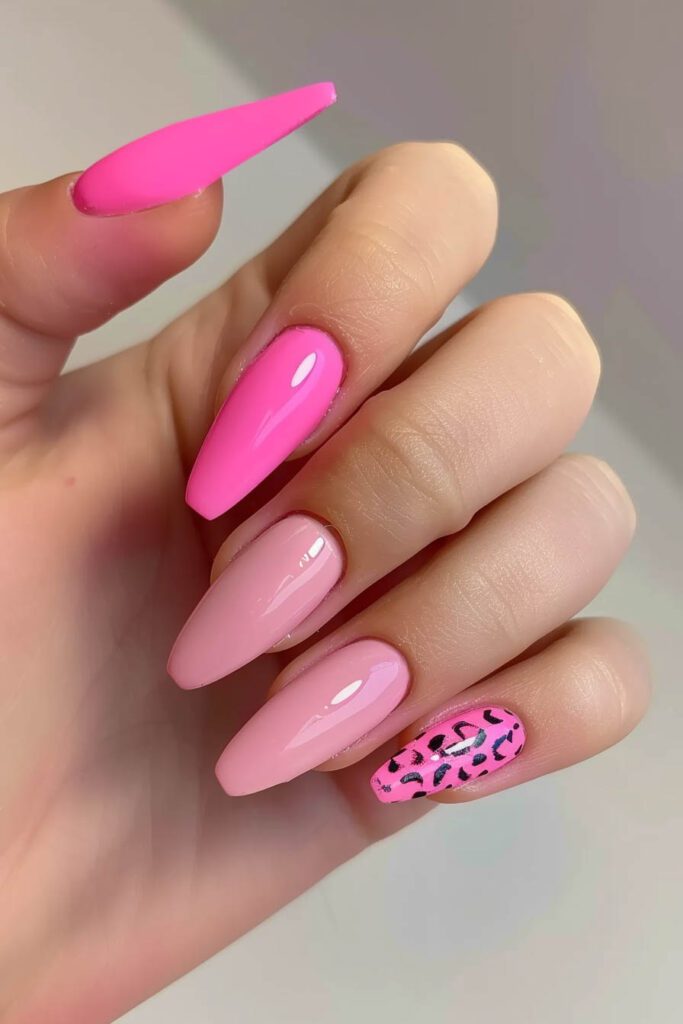 Leopard Print Pink Nails: Fierce and Fabulous - Pink Nails