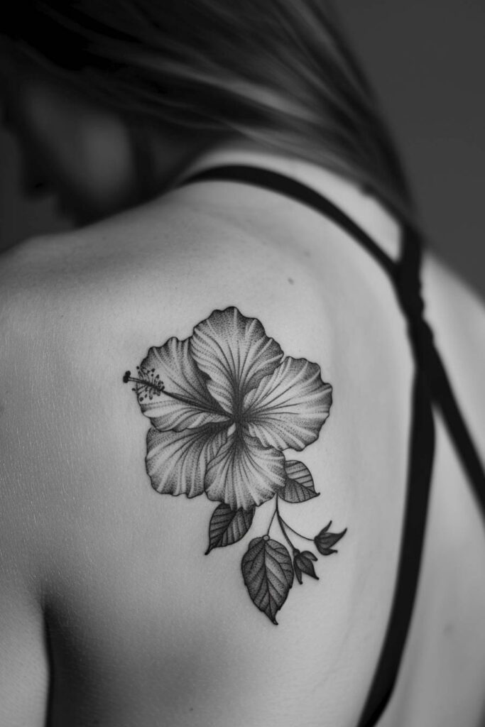 Hibiscus Tattoo - flower tattoo ideas