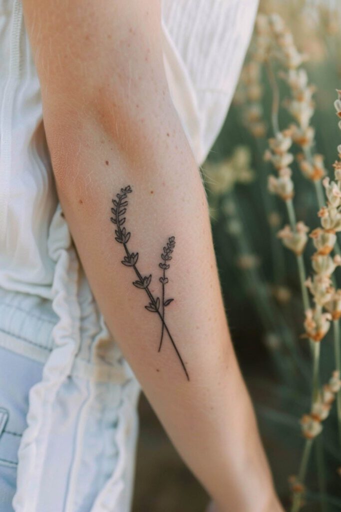 Lavender Tattoo - flower tattoo ideas