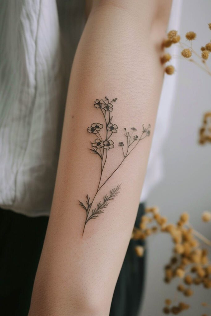 Forget-Me-Not Tattoo - flower tattoo ideas