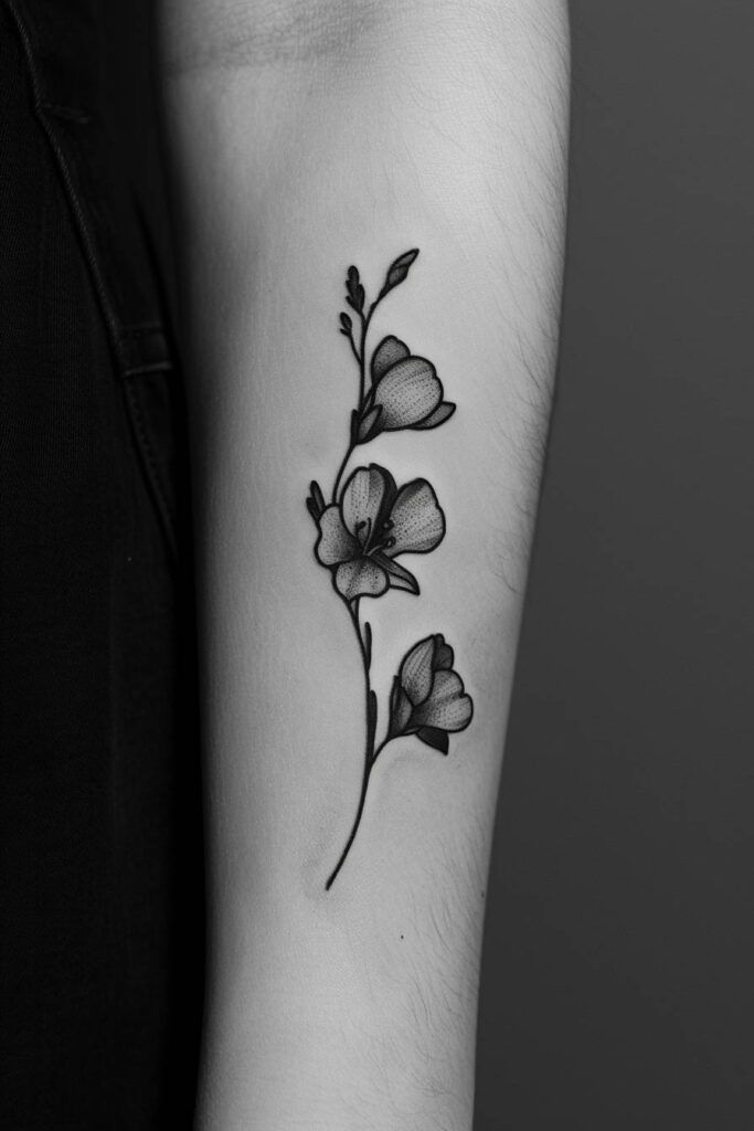 Freesia Tattoo - flower tattoo ideas