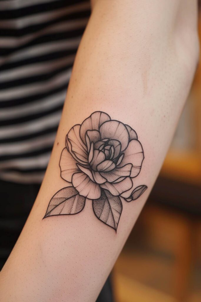Camellia Tattoo - flower tattoo ideas