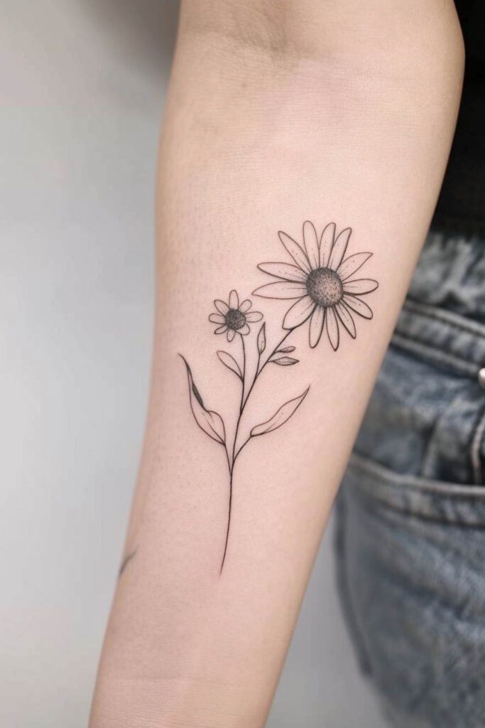 Black-Eyed Susan Tattoo - flower tattoo ideas