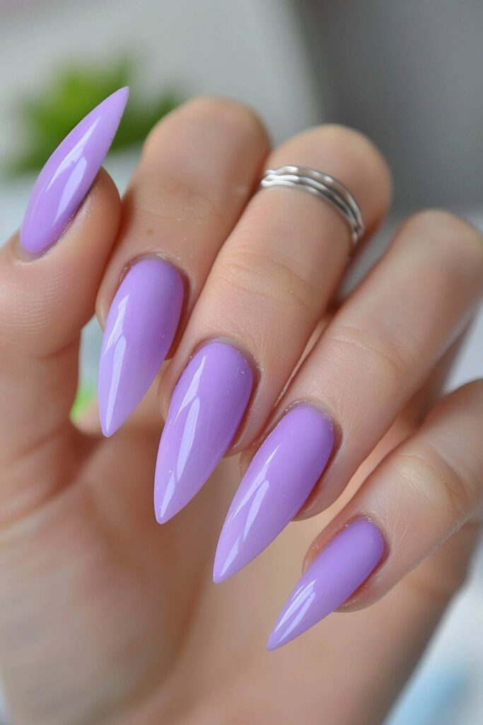 23. Lavender: Femininity, Grace, Elegance - acrylic nail ideas