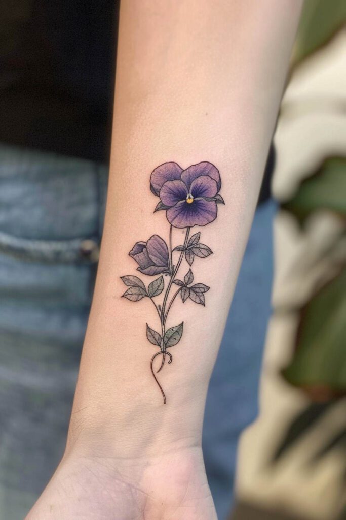 Violet Tattoo - flower tattoo ideas