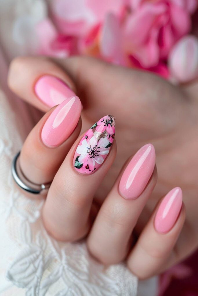 Floral Pink Nails: Delicate and Feminine - Pink Nails