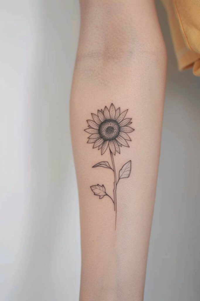 Sunflower Tattoo - flower tattoo ideas