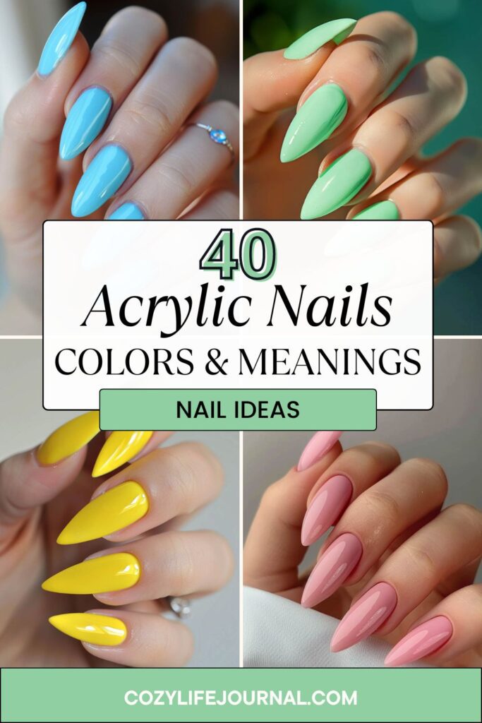 acrylic nail ideas - nail colors and meanings