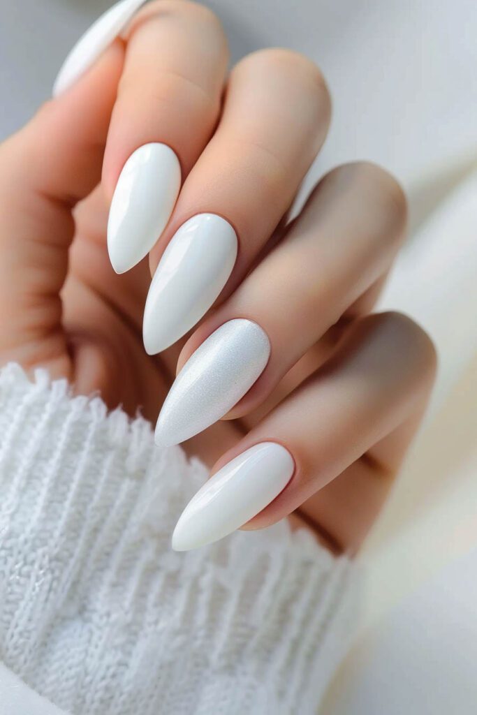 9. White: Purity, Cleanliness, Simplicity - acrylic nail ideas