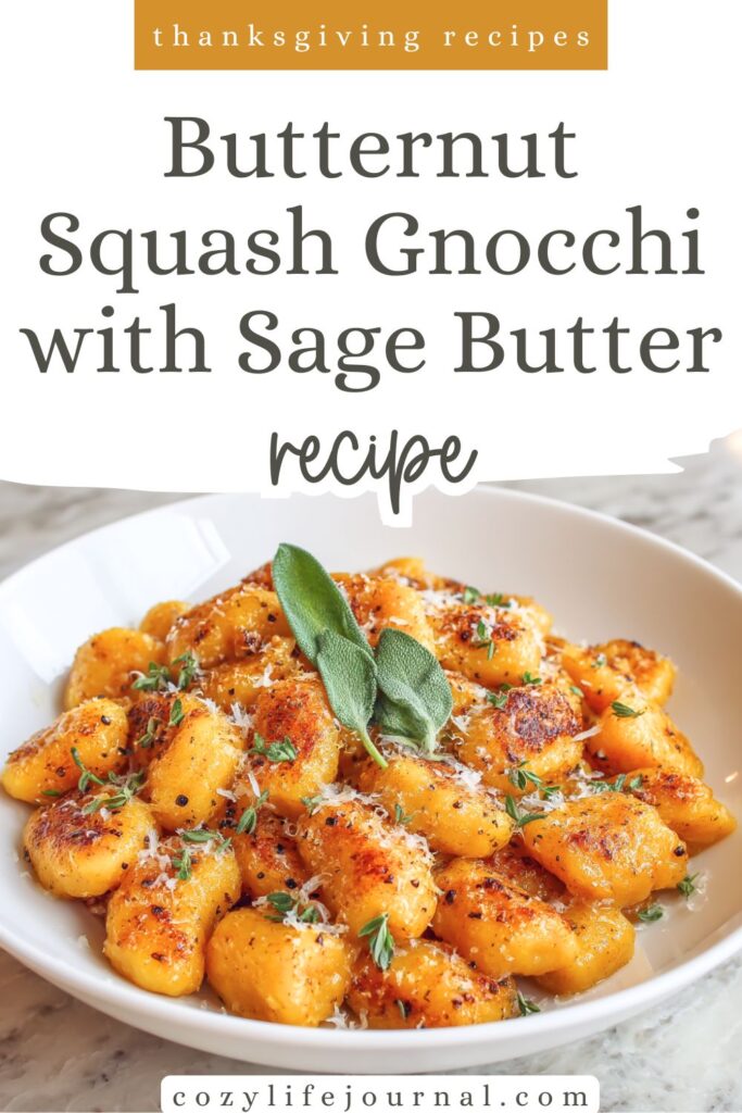 Butternut Squash Gnocchi with Sage Butter - thanksgiving recipes