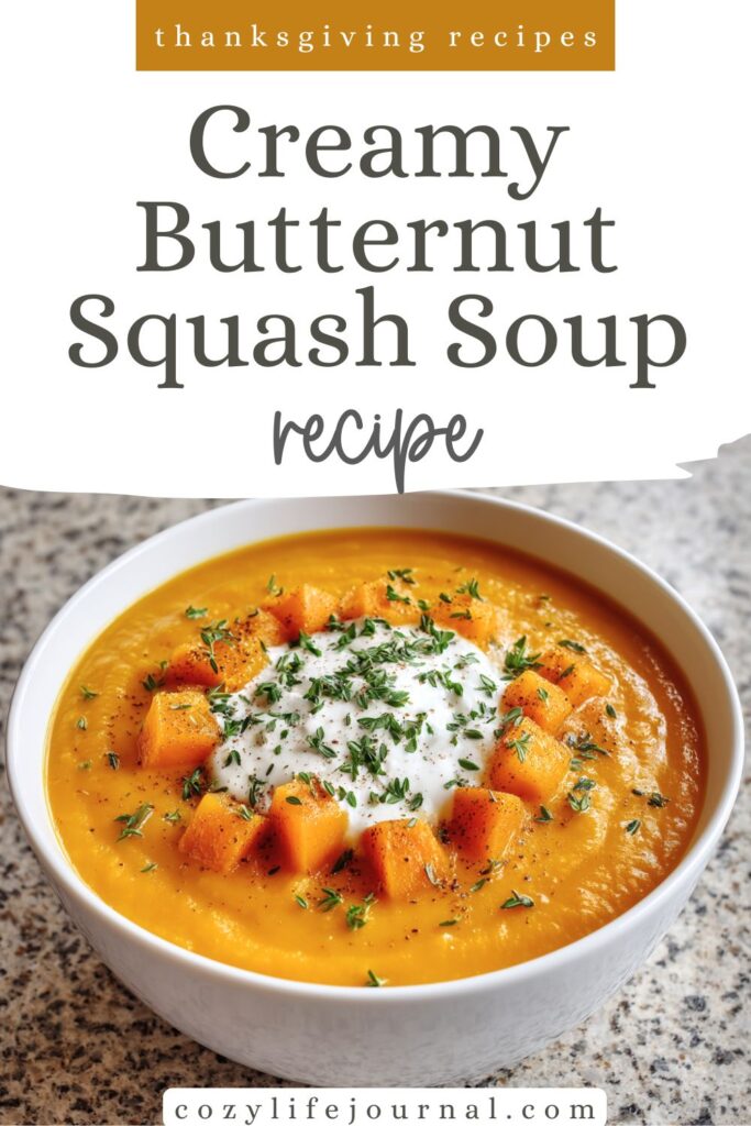 Butternut Squash Soup - thanksgiving recipes