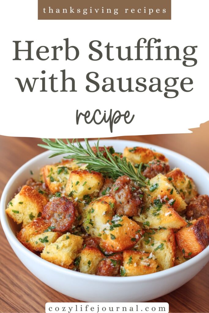 Herb Stuffing with Sausage - thanksgiving recipes