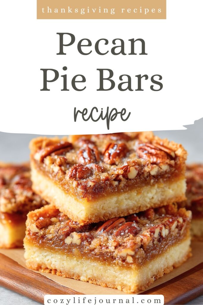 Pecan Pie Bars - thanksgiving recipes