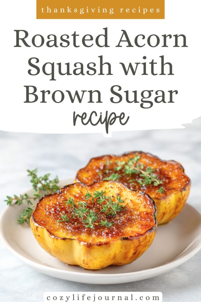 Roasted Acorn Squash with Brown Sugar - thanksgiving recipes